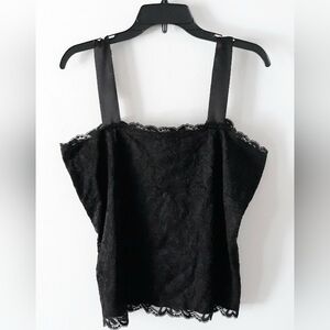 Black Lace Tank Top 1X
